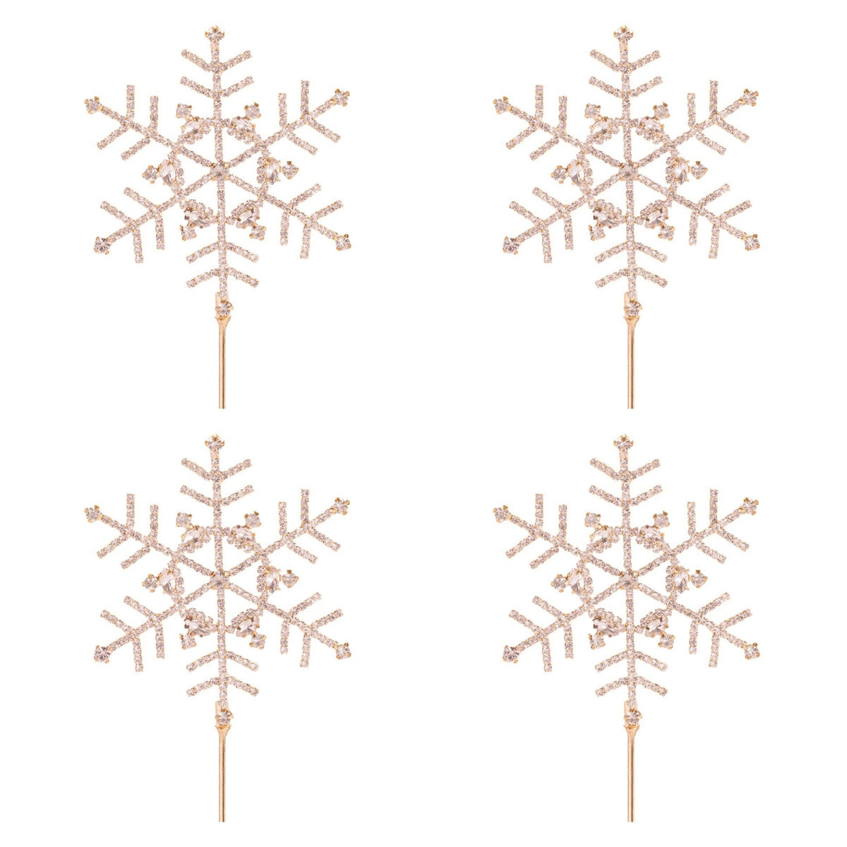 Jeweled Snowflake Stem (Set of 4)