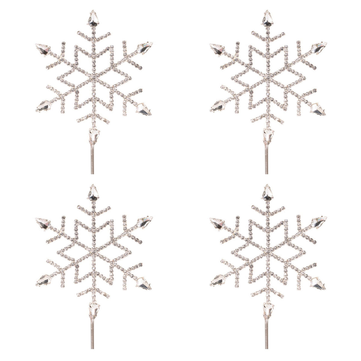 Jeweled Snowflake Stem (Set of 4)