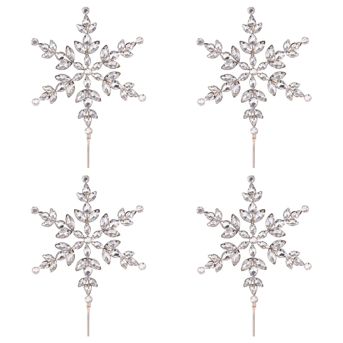 Jeweled Snowflake Stem (Set of 4)