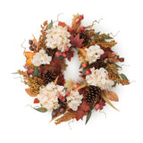 Harvest Mixed Hydrangea Wreath 22"D
